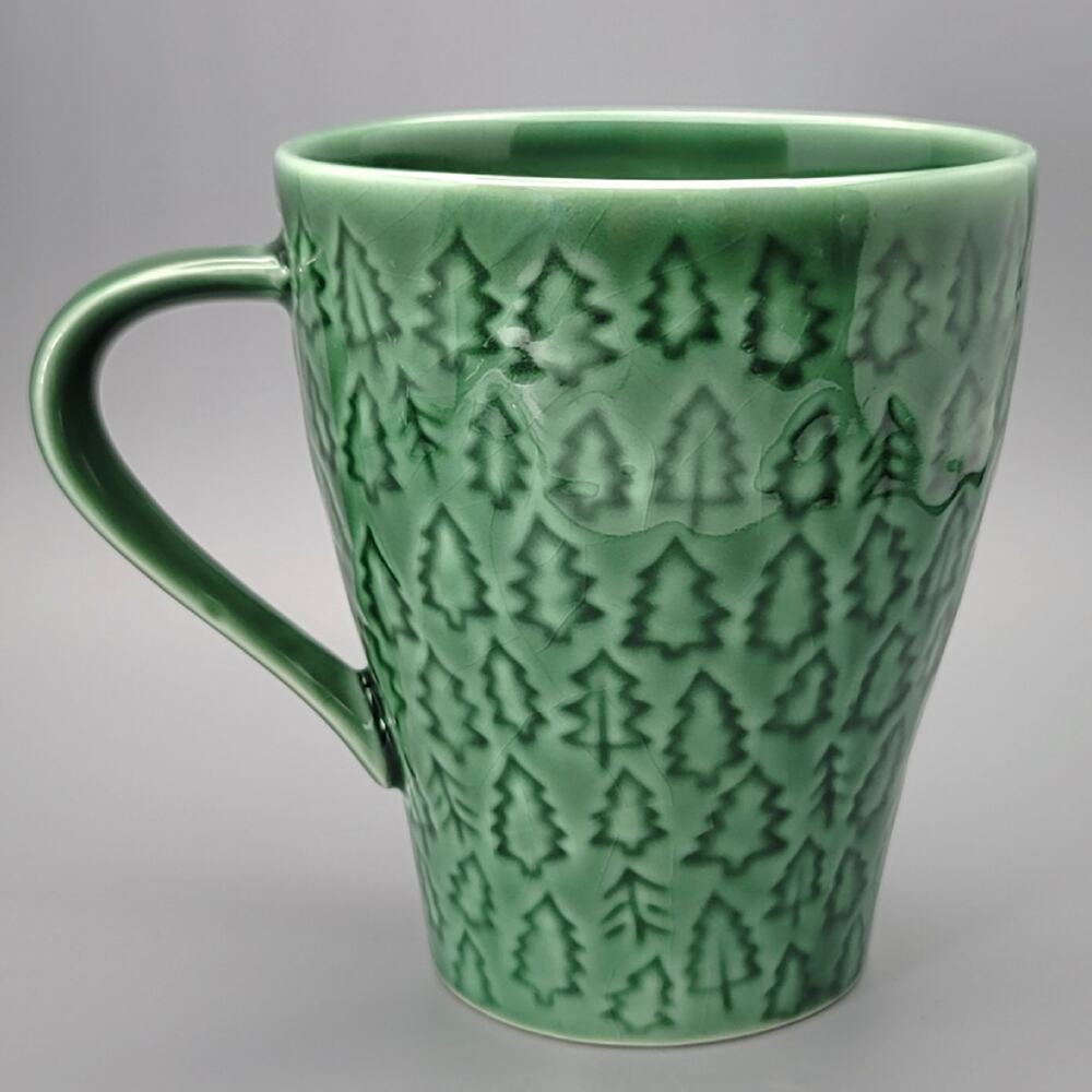 Starbucks 2008 Green Christmas Trees Coffee Mug 11 oz by Design House Stockholm - Picture 4 of 10
